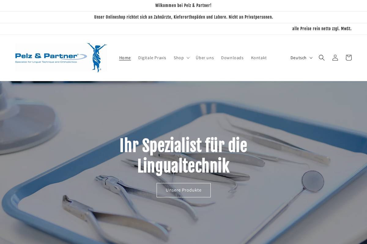 pelzundpartner.net homepage screenshot