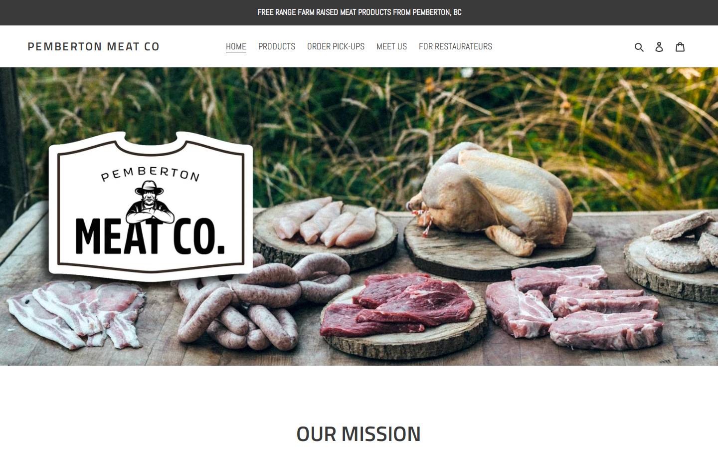 pembertonmeatcompany.com homepage screenshot
