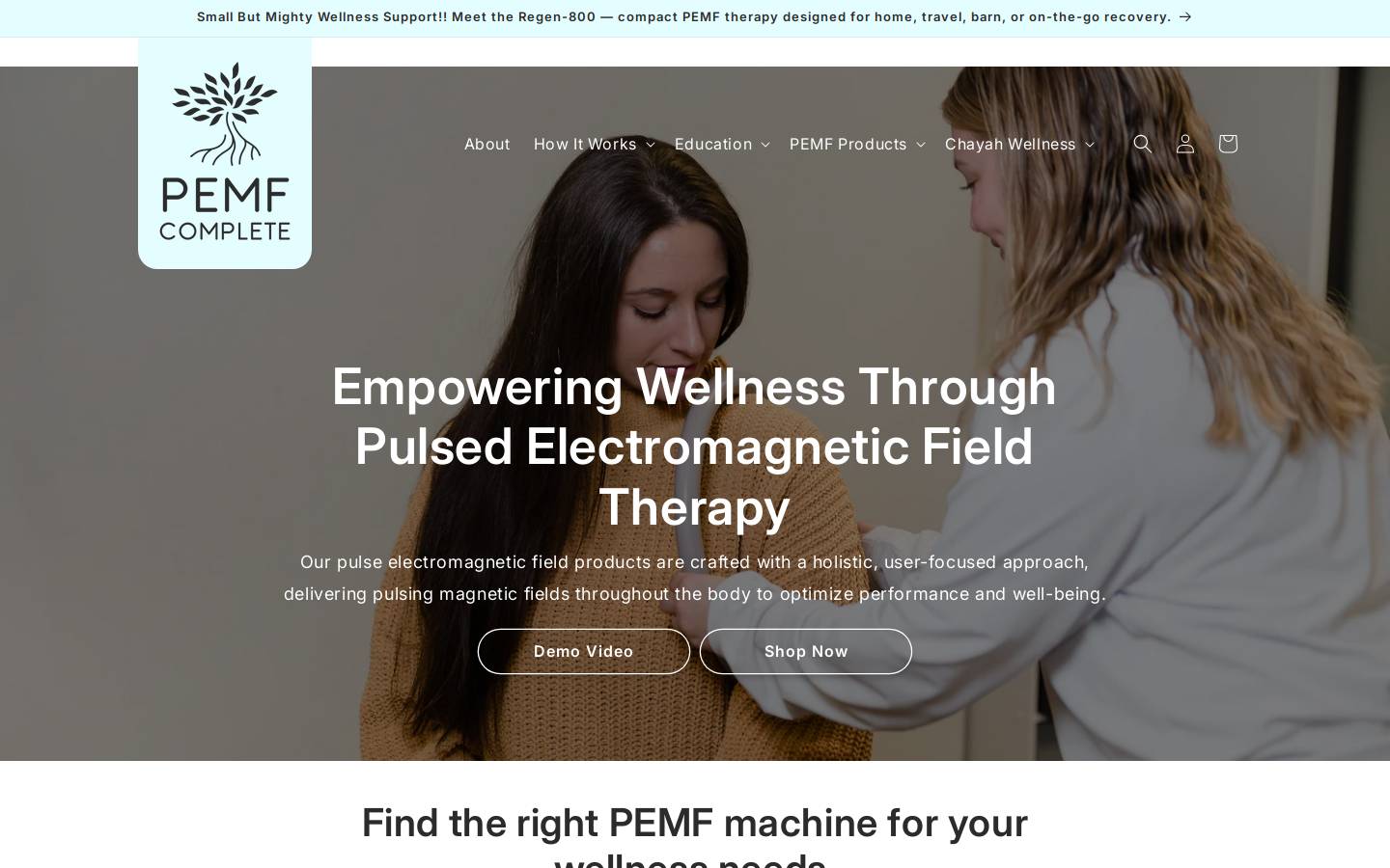 pemfcomplete.com homepage screenshot