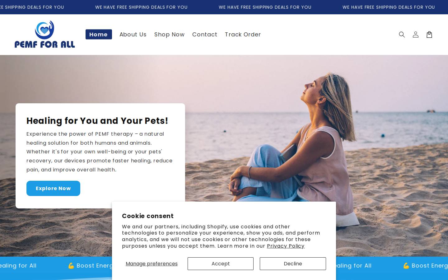 pemfforall.com homepage screenshot
