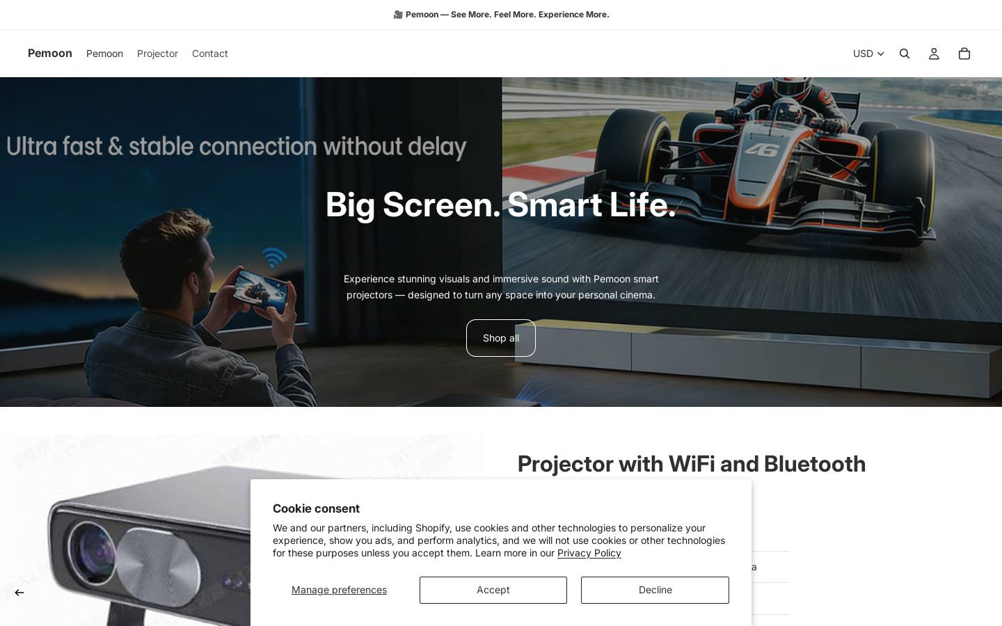 pemoon.com homepage screenshot