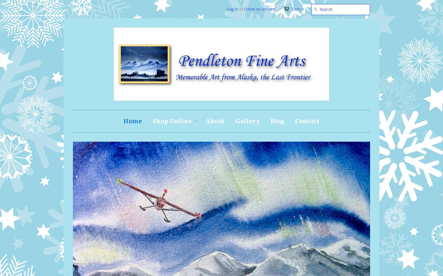 pendletonfinearts.com homepage screenshot