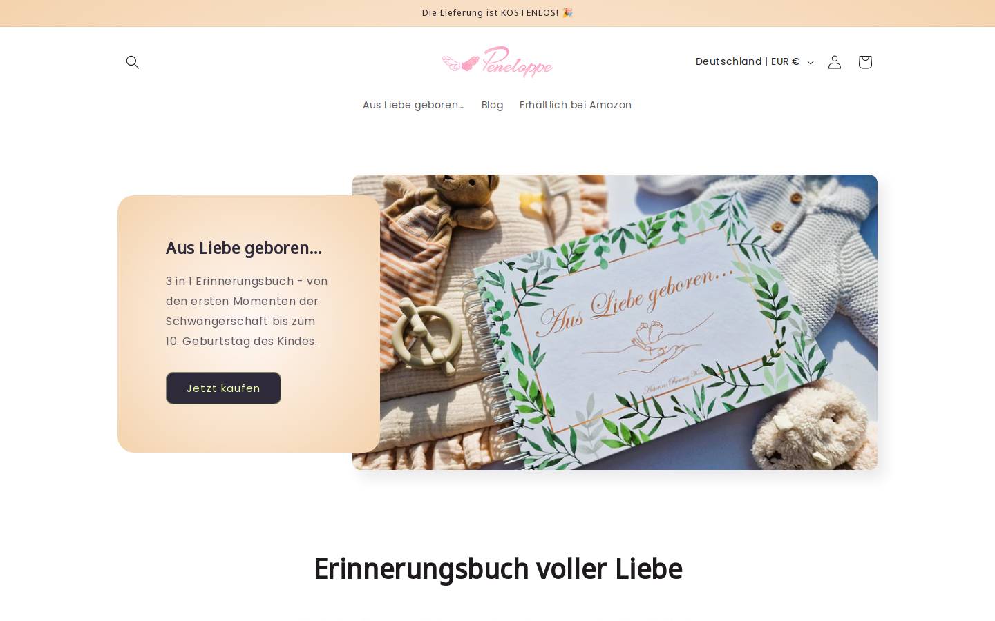peneloppe.de homepage screenshot
