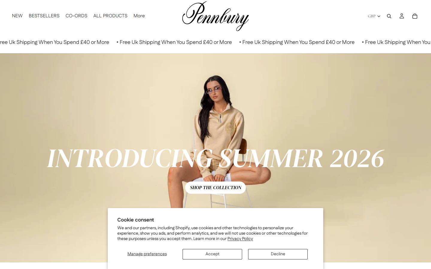pennbury.com homepage screenshot