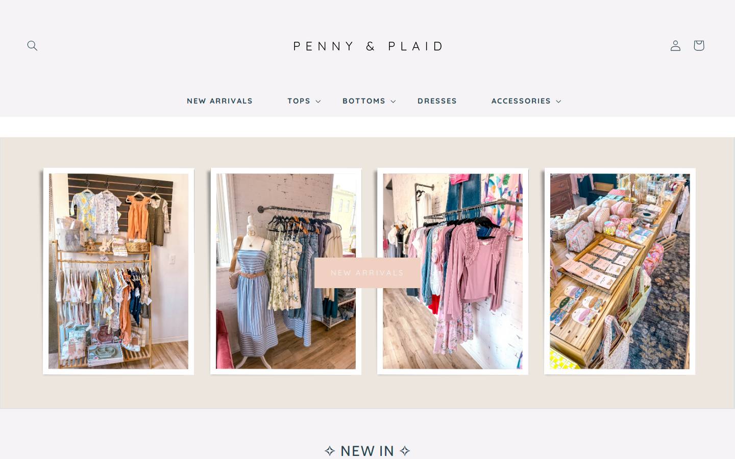 pennyandplaid.com homepage screenshot