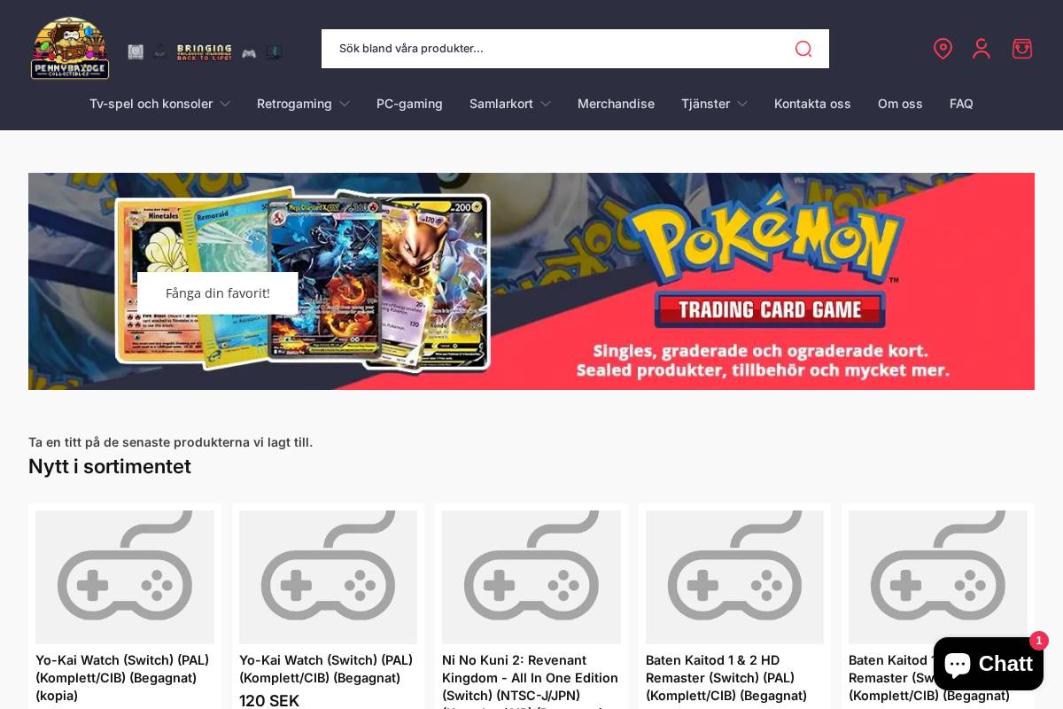 pennybridgecollectibles.se homepage screenshot