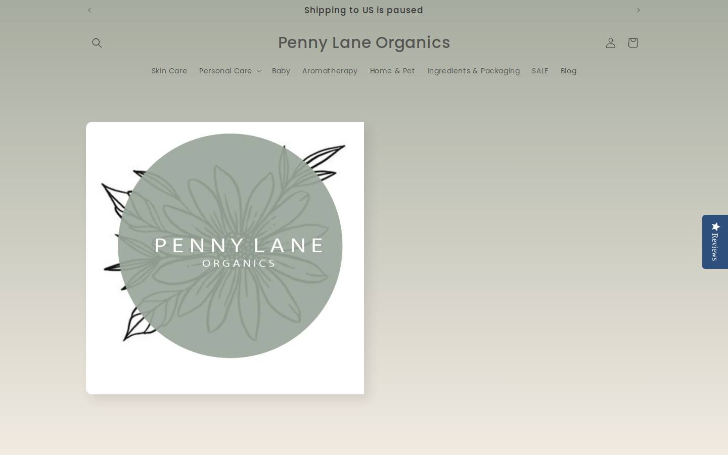 pennylaneorganics.com homepage screenshot