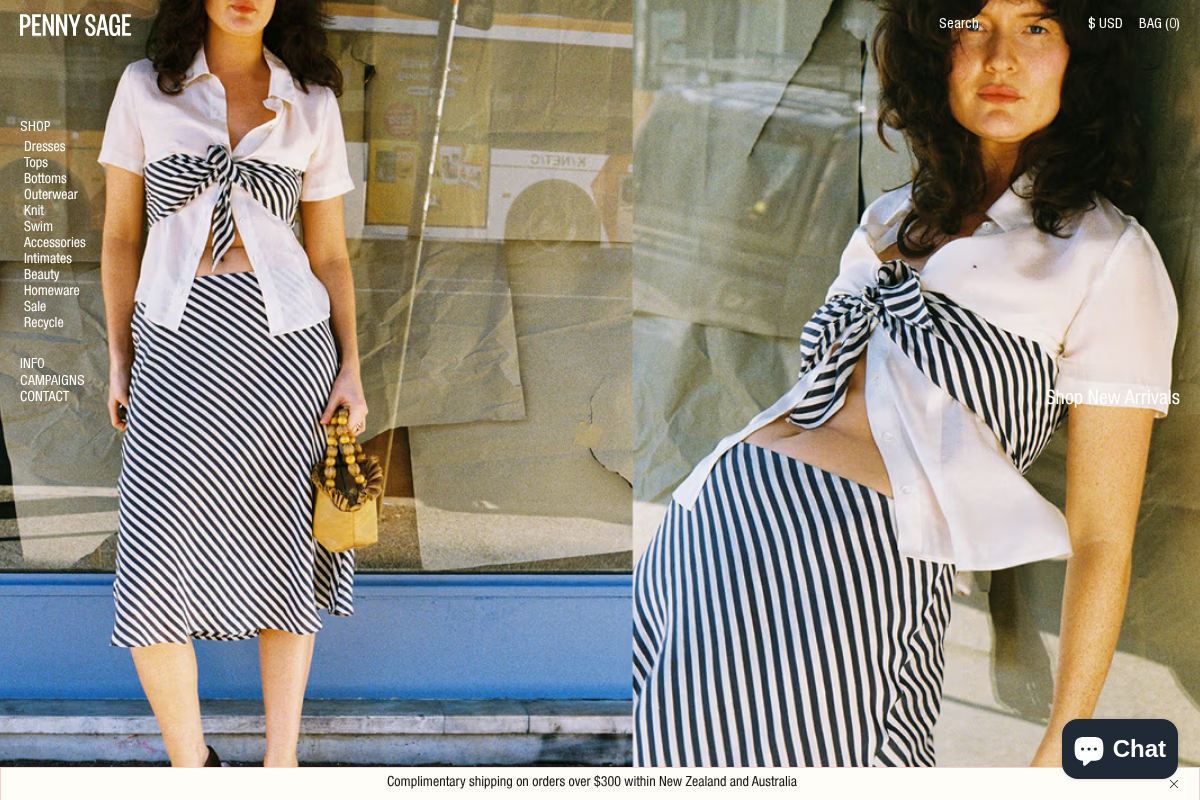 Penny Sage homepage screenshot