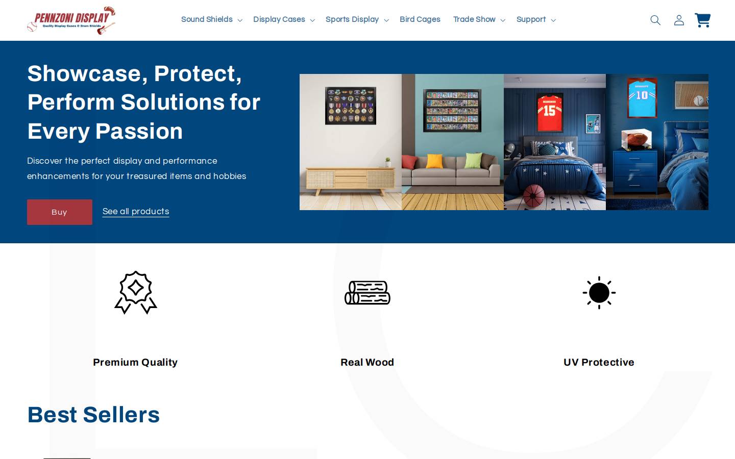 pennzonidisplay.com homepage screenshot