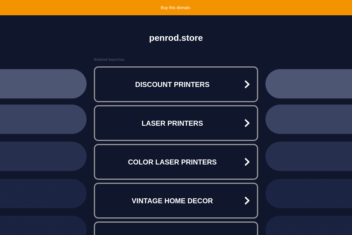 Penrod homepage screenshot