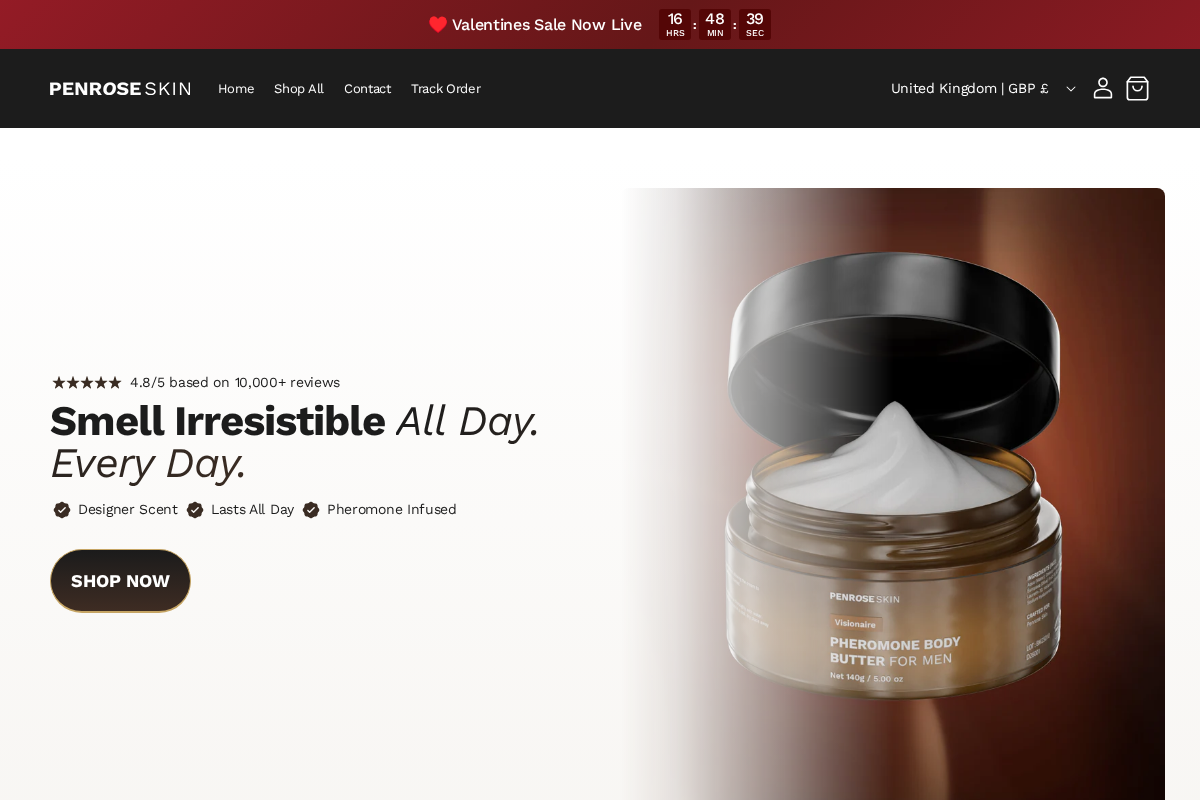Penroseskin homepage screenshot