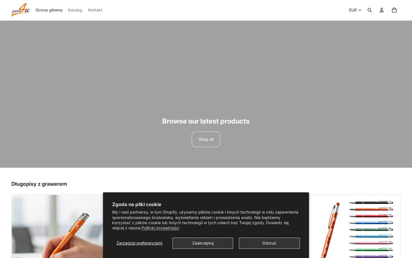 pens4u.com.pl homepage screenshot