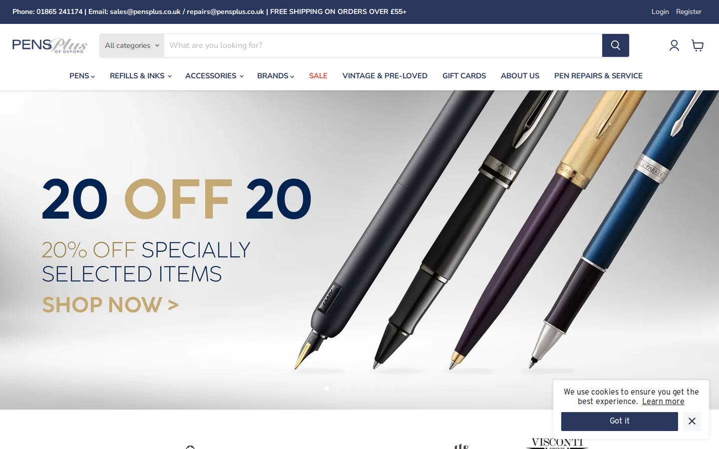 pensplus.co.uk homepage screenshot