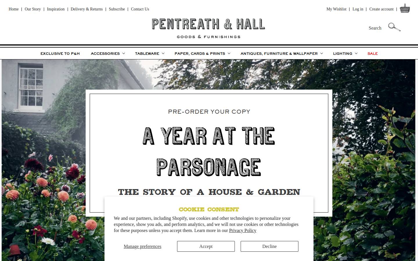 Pentreath & Hall homepage screenshot