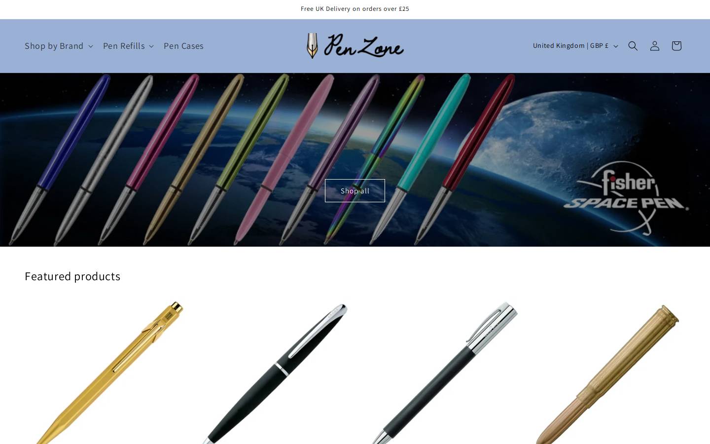 penzone.shop homepage screenshot