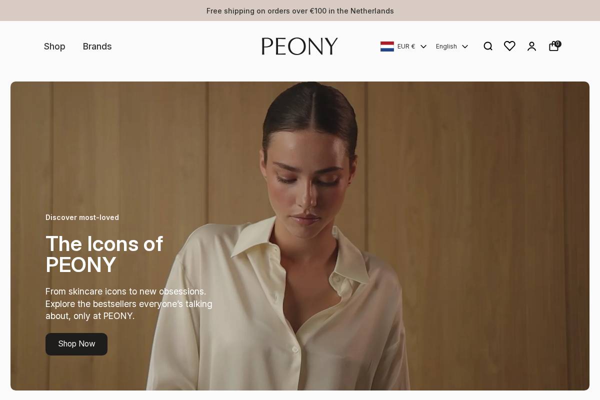 PEONY homepage screenshot