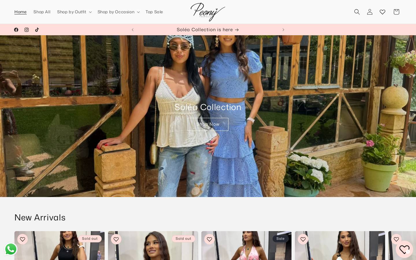peonypourelle.com homepage screenshot