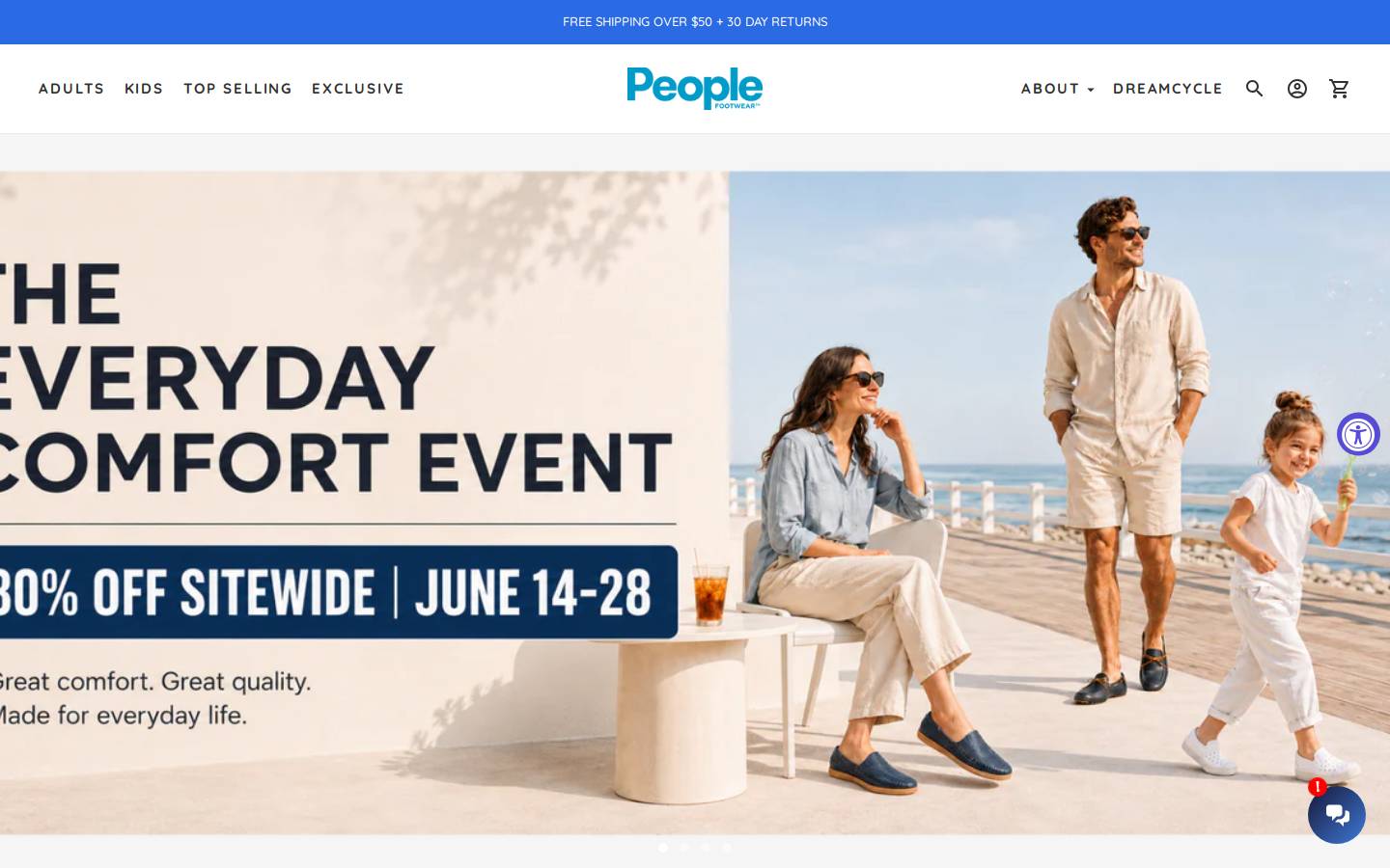 peoplefootwear.com homepage screenshot