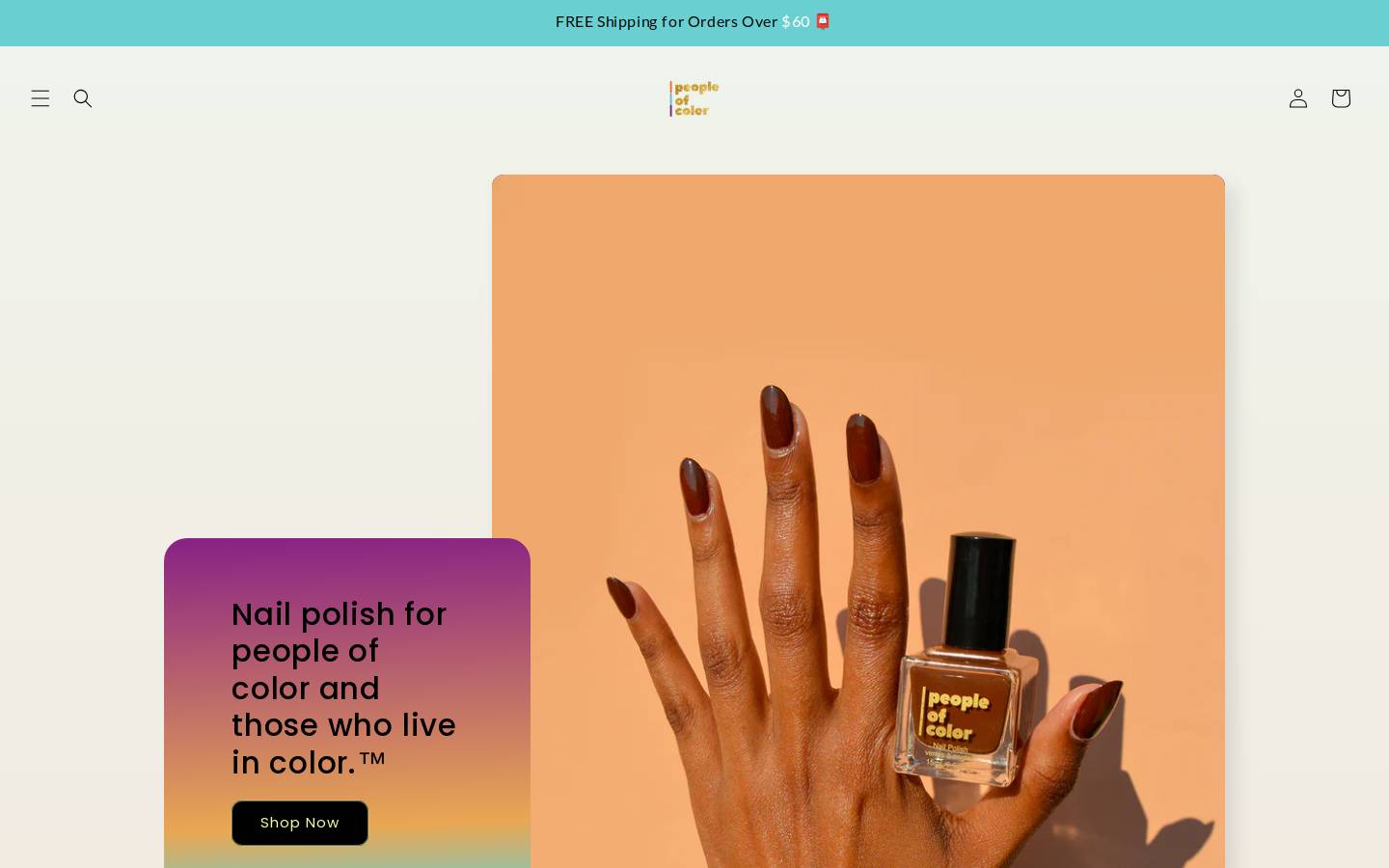 peopleofcolorbeauty.com homepage screenshot