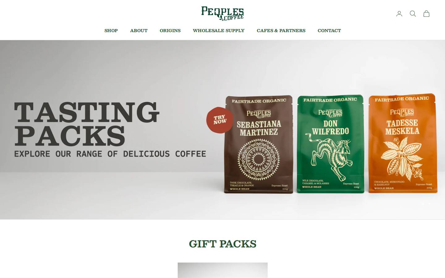 peoplescoffee.co.nz homepage screenshot