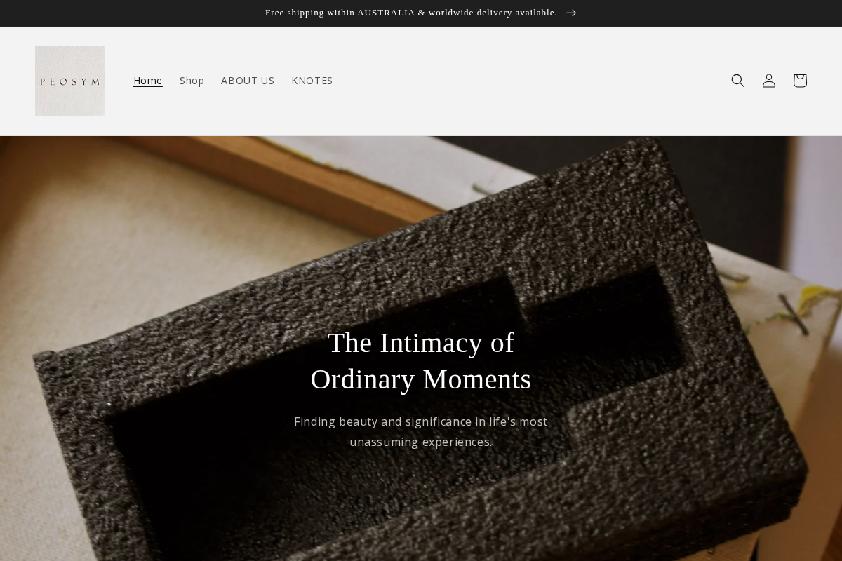 PEOSYM homepage screenshot