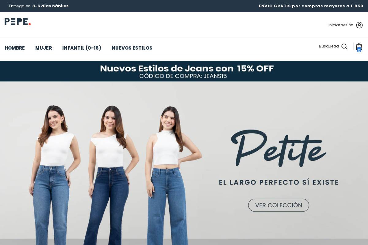 pepetienda.com homepage screenshot