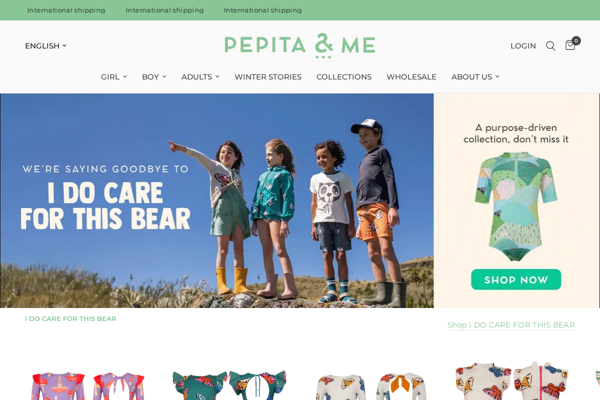 Pepita&Me homepage screenshot
