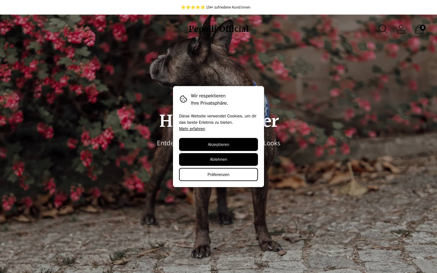 pepollishop.com homepage screenshot