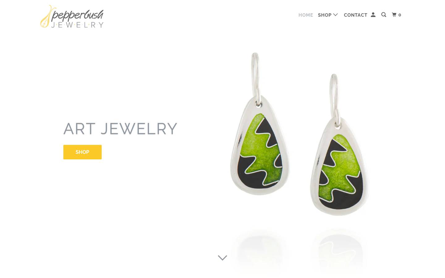 pepperbushjewelry.com homepage screenshot