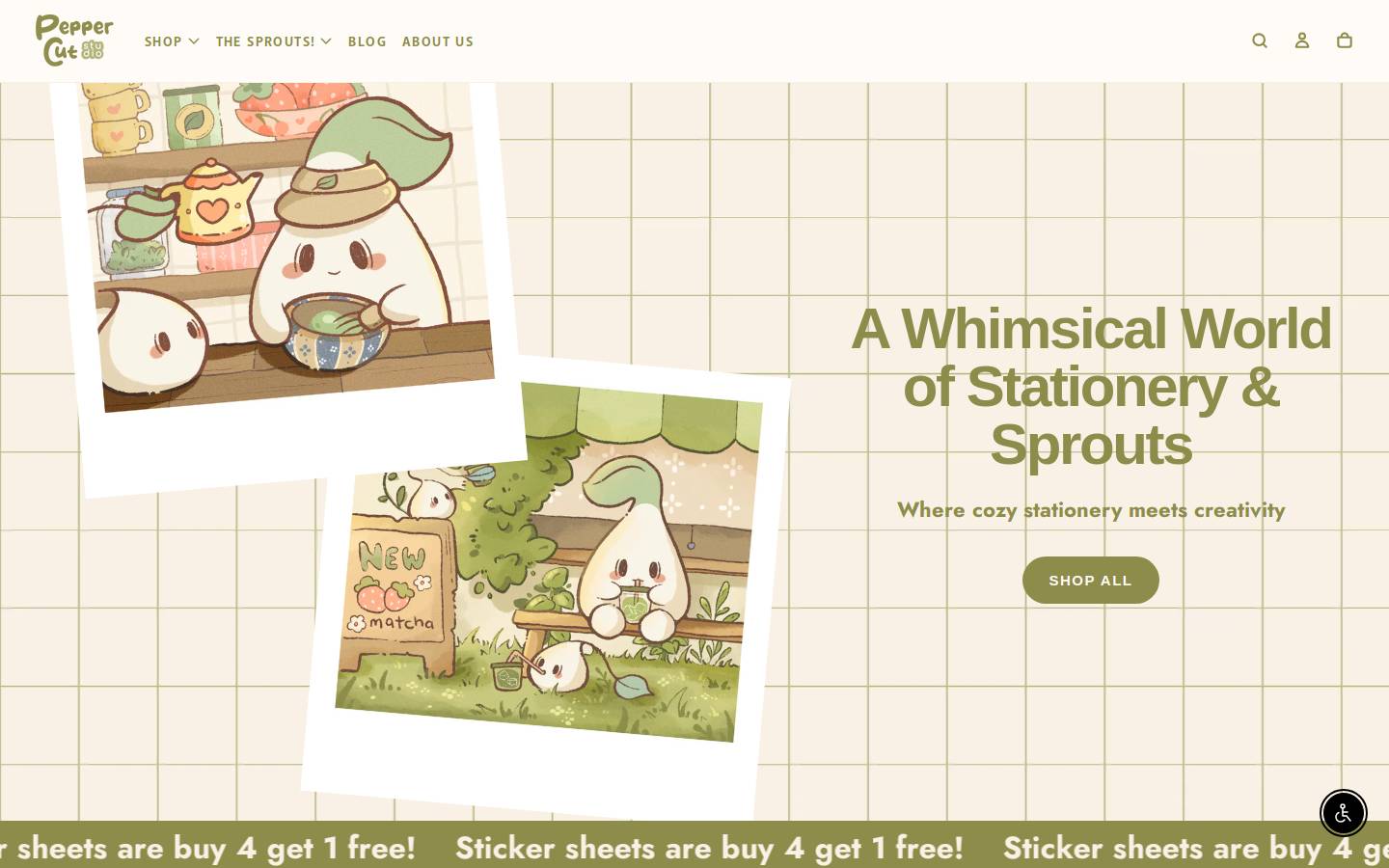 Peppercutstudio homepage screenshot