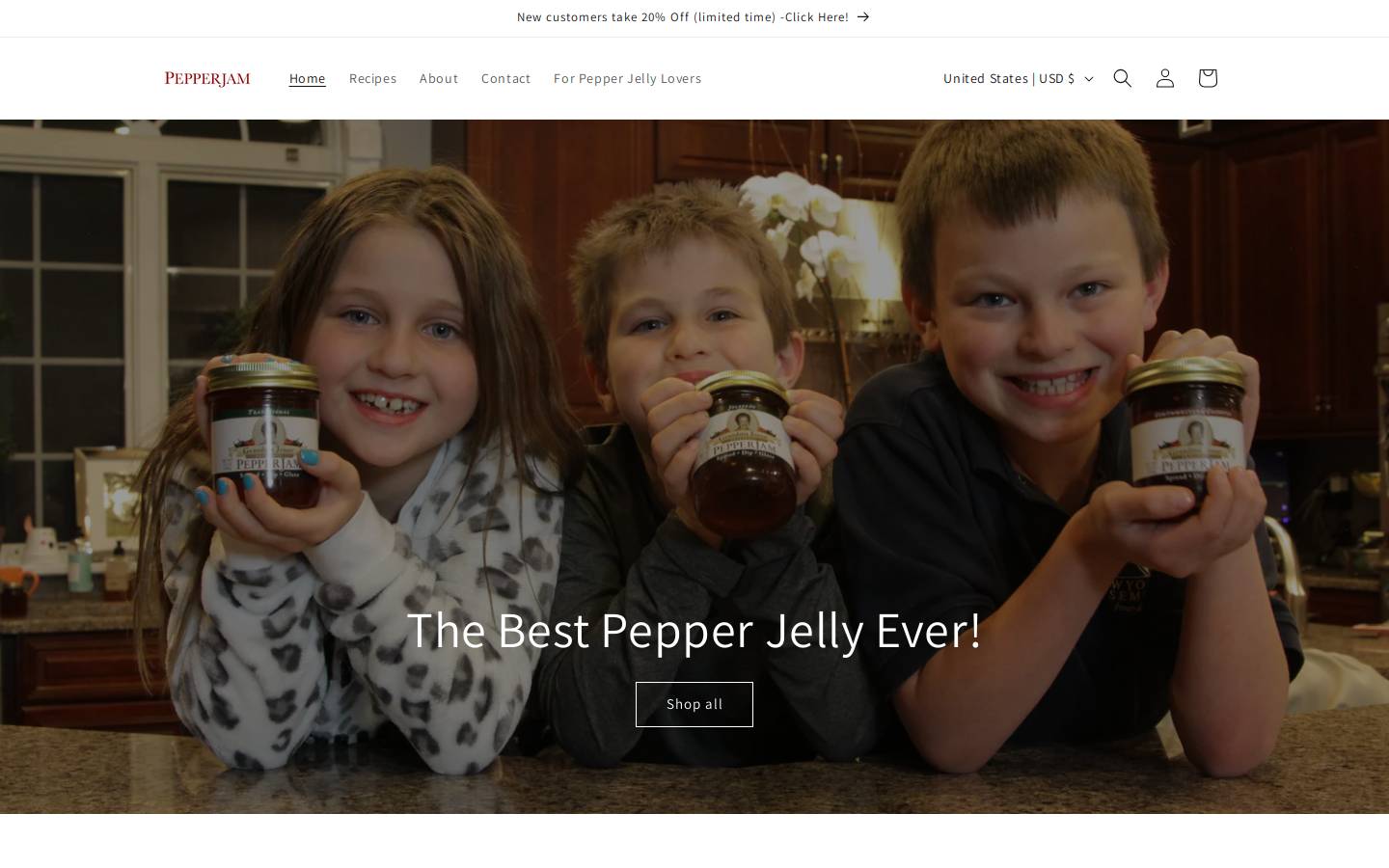 pepperjelly.net homepage screenshot