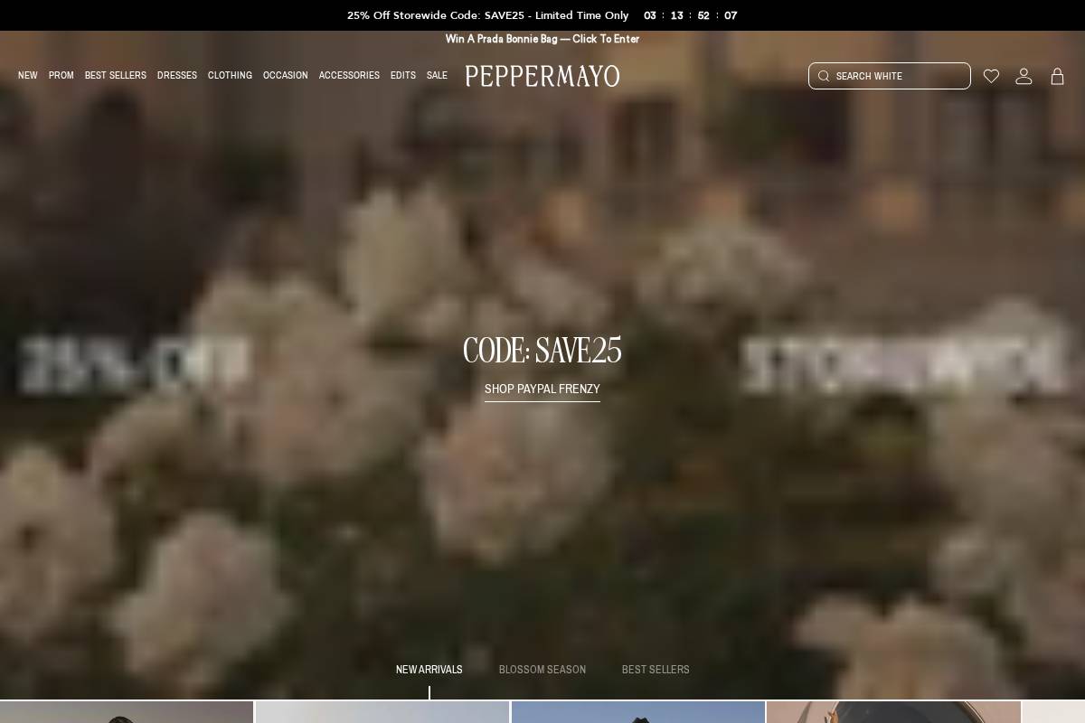 Peppermayo homepage screenshot