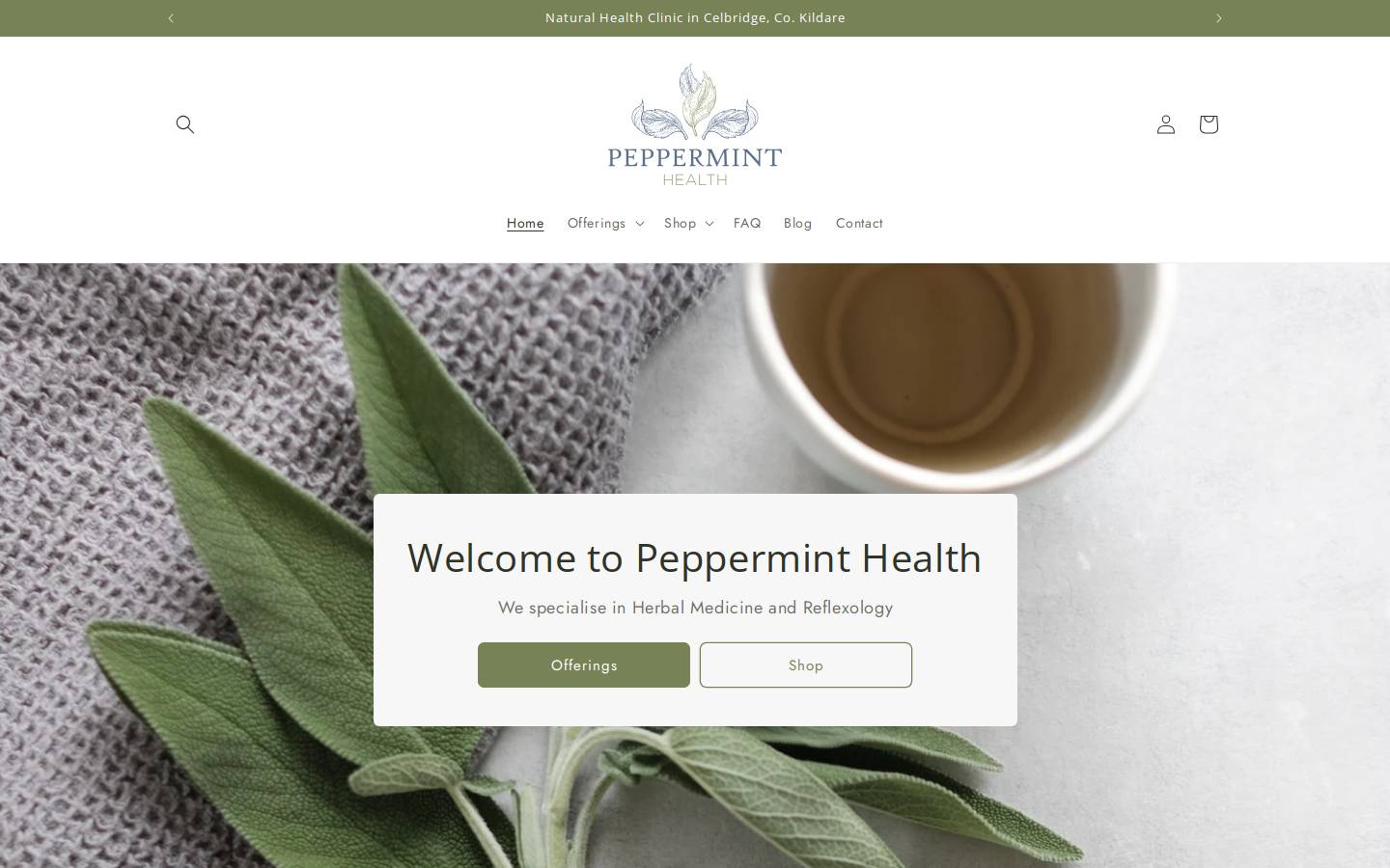 pepperminthealth.ie homepage screenshot