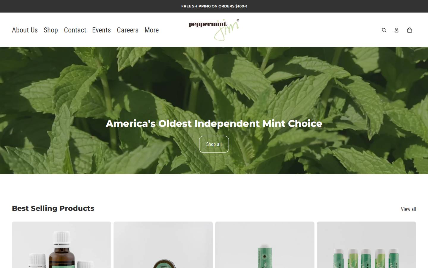 peppermintjim.com homepage screenshot