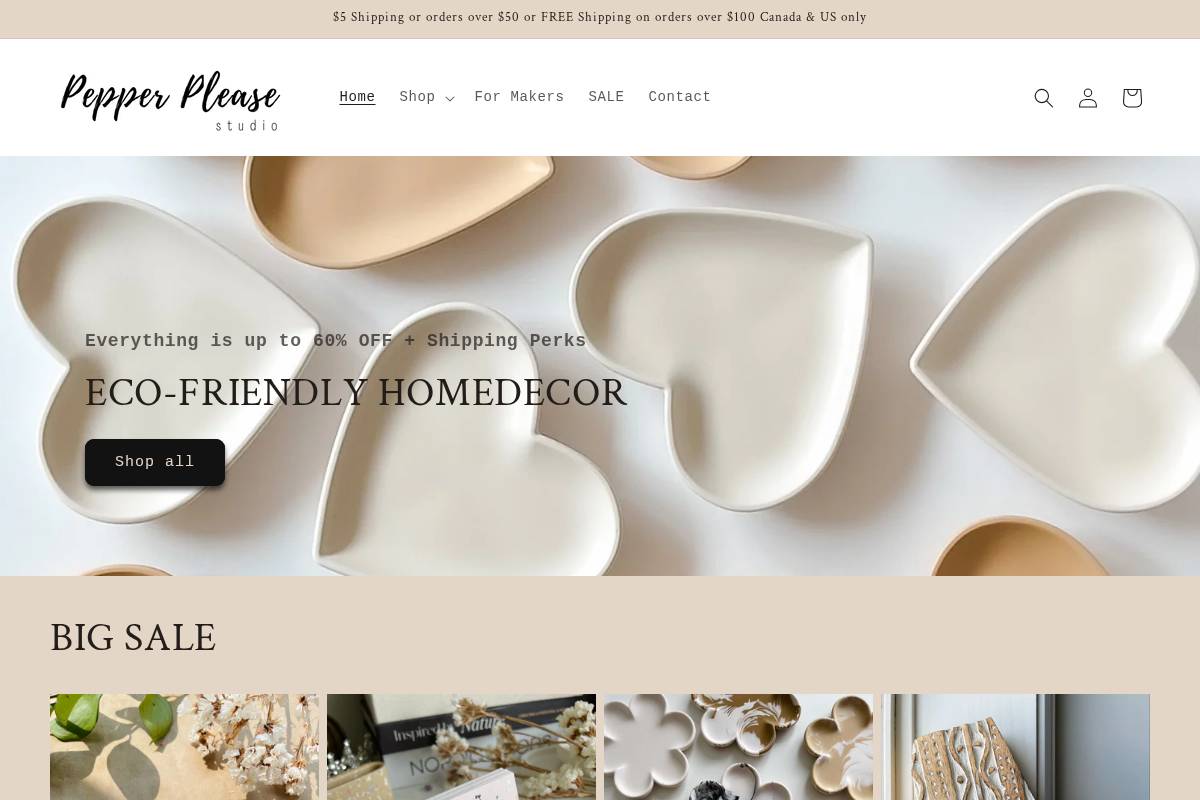 pepperpleasestudio.com homepage screenshot