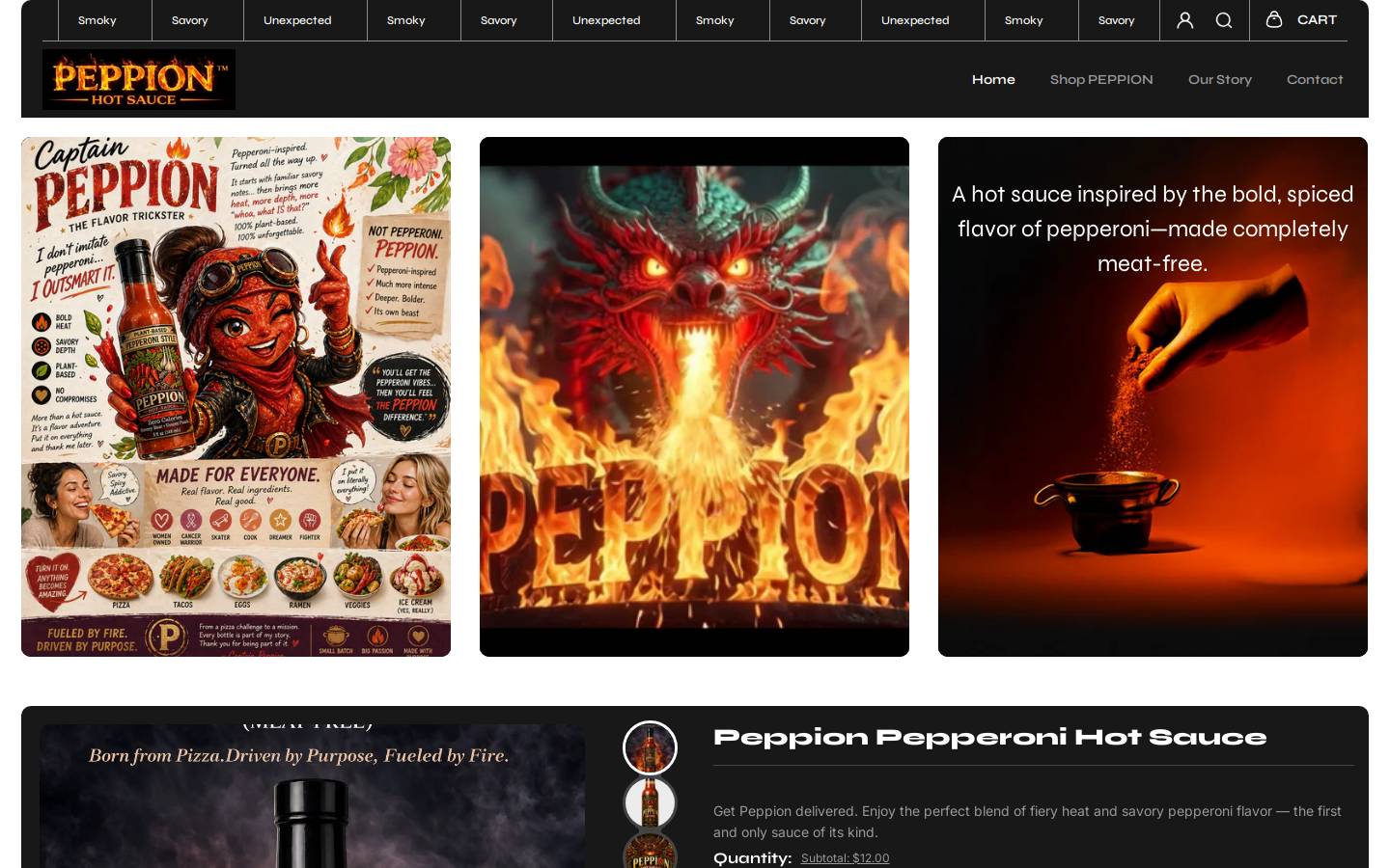 peppion.com homepage screenshot