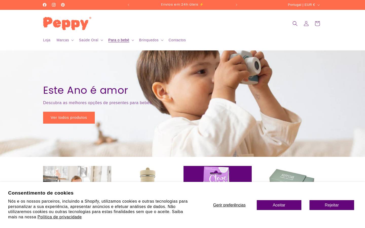 peppy.pt homepage screenshot