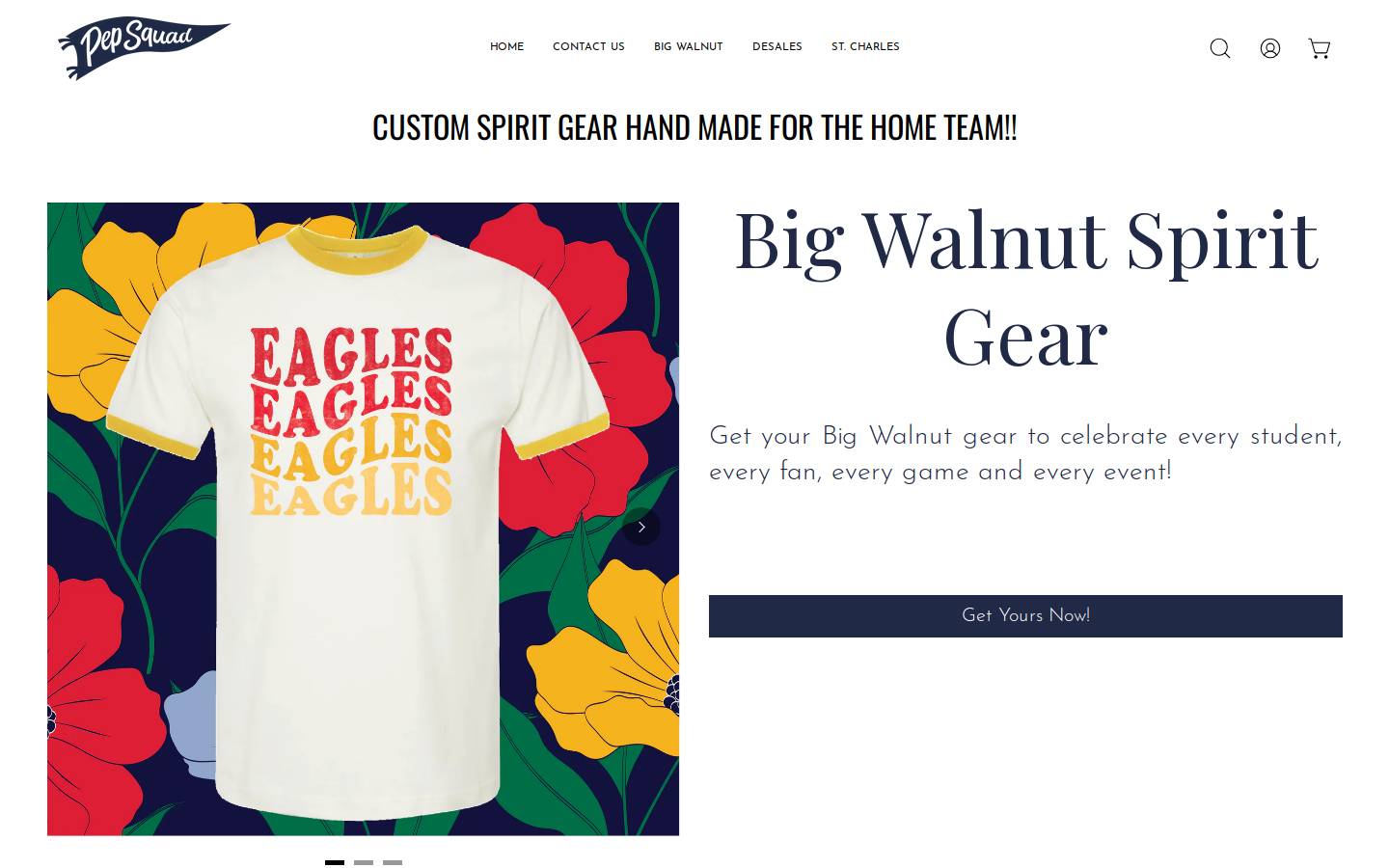 pepsquadgear.com homepage screenshot