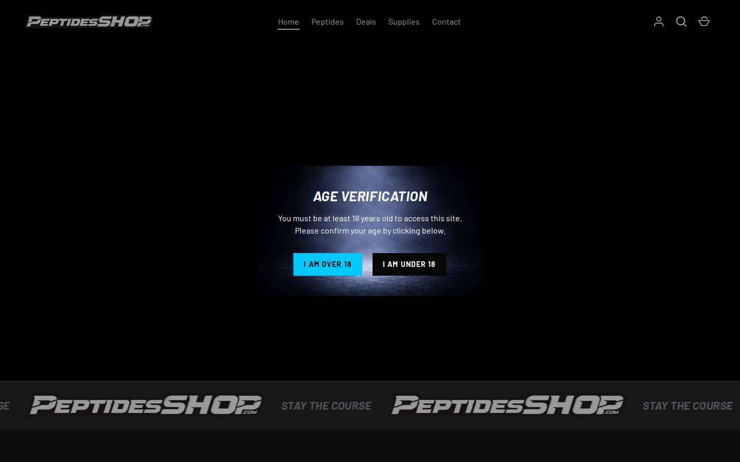 peptidesshop.com homepage screenshot
