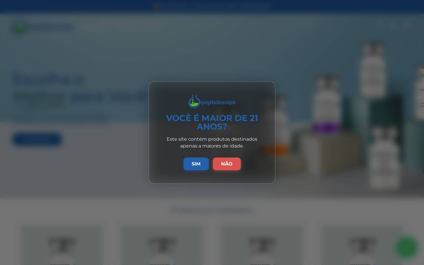 peptidesvips.com homepage screenshot