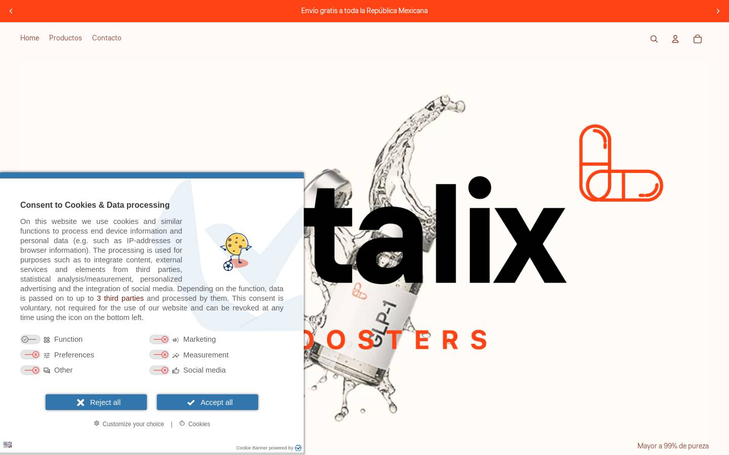 peptidos.online homepage screenshot