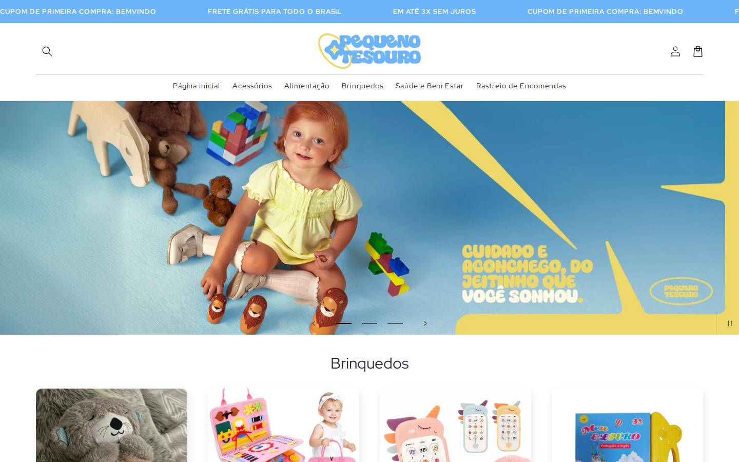 pequenotesouro.com homepage screenshot