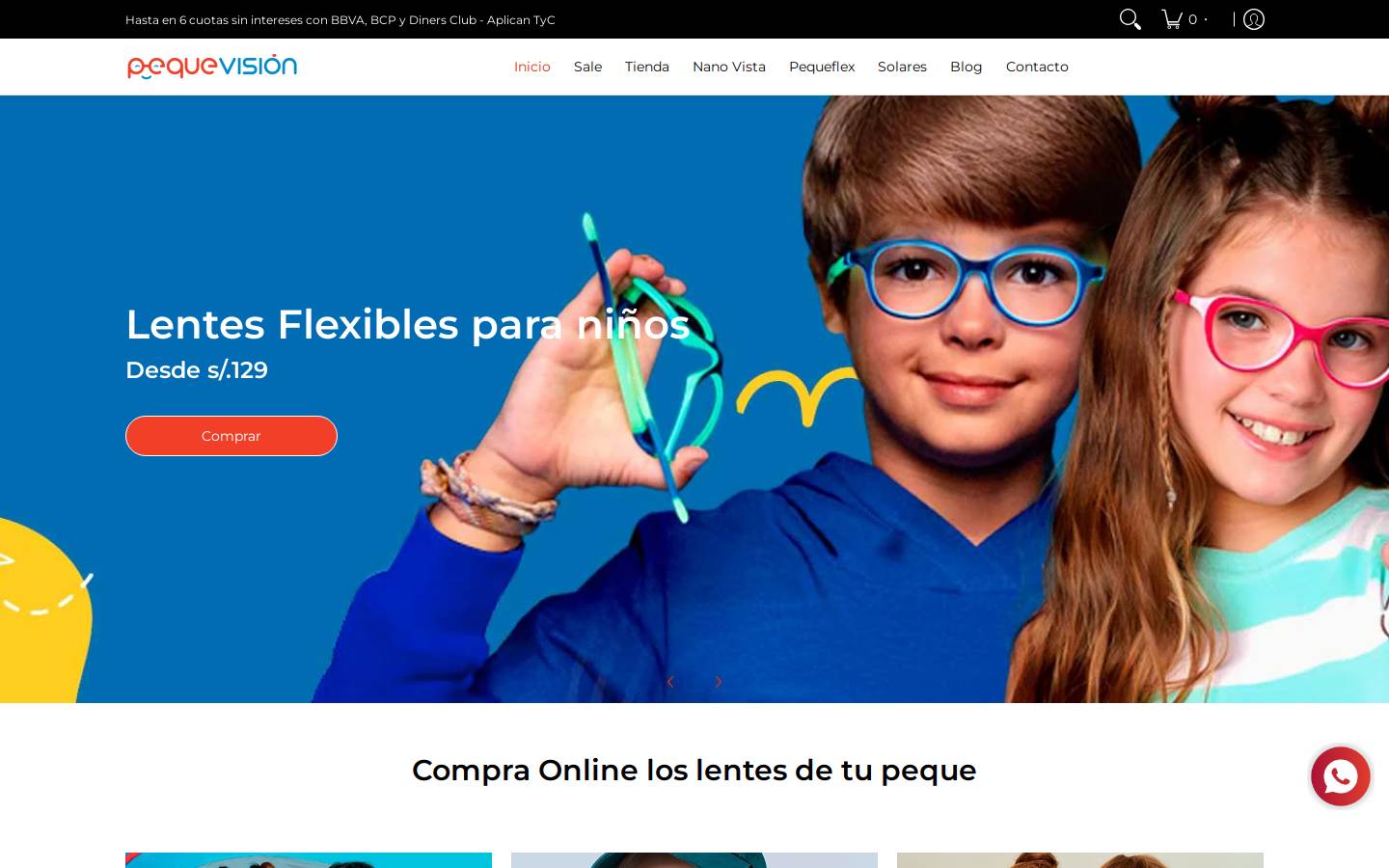 pequevision.com homepage screenshot