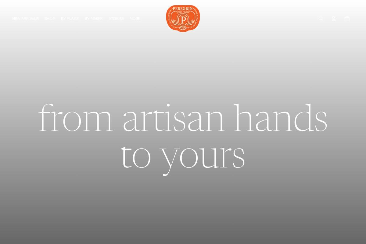 peregrinshop.com homepage screenshot