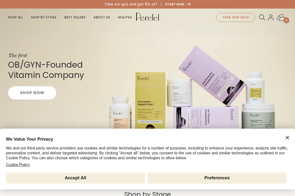 perelelhealth.com homepage screenshot