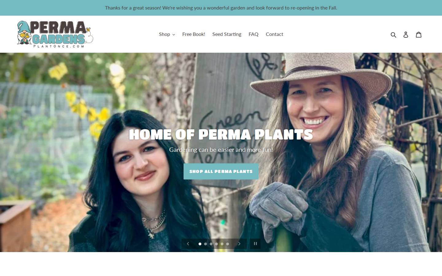 perennialpermaculture.com homepage screenshot