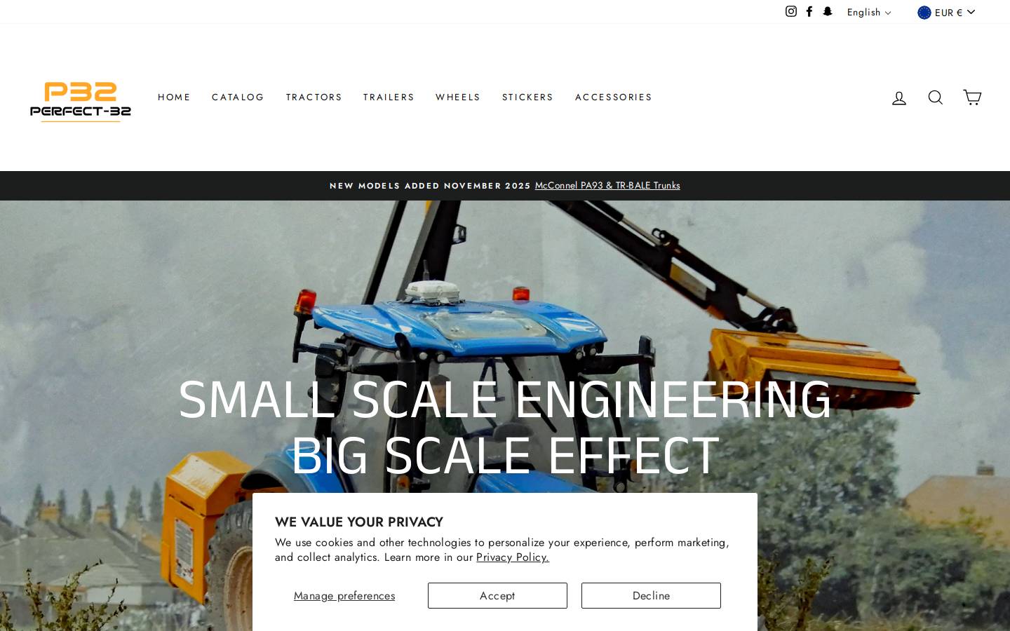 perfect-32.com homepage screenshot