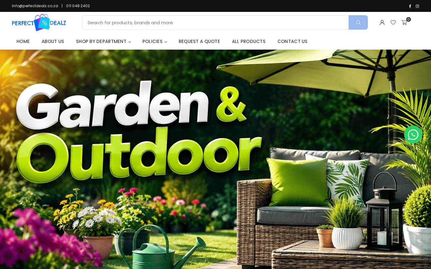 Perfectdealz homepage screenshot
