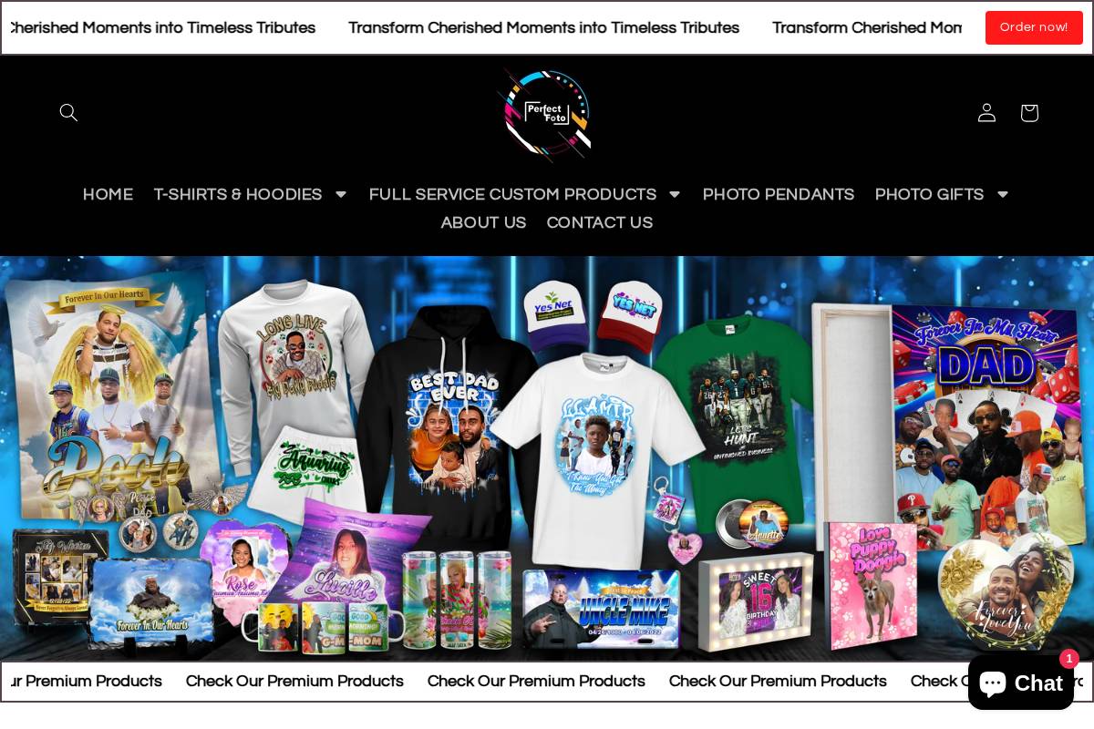 perfectfotoinc.com homepage screenshot