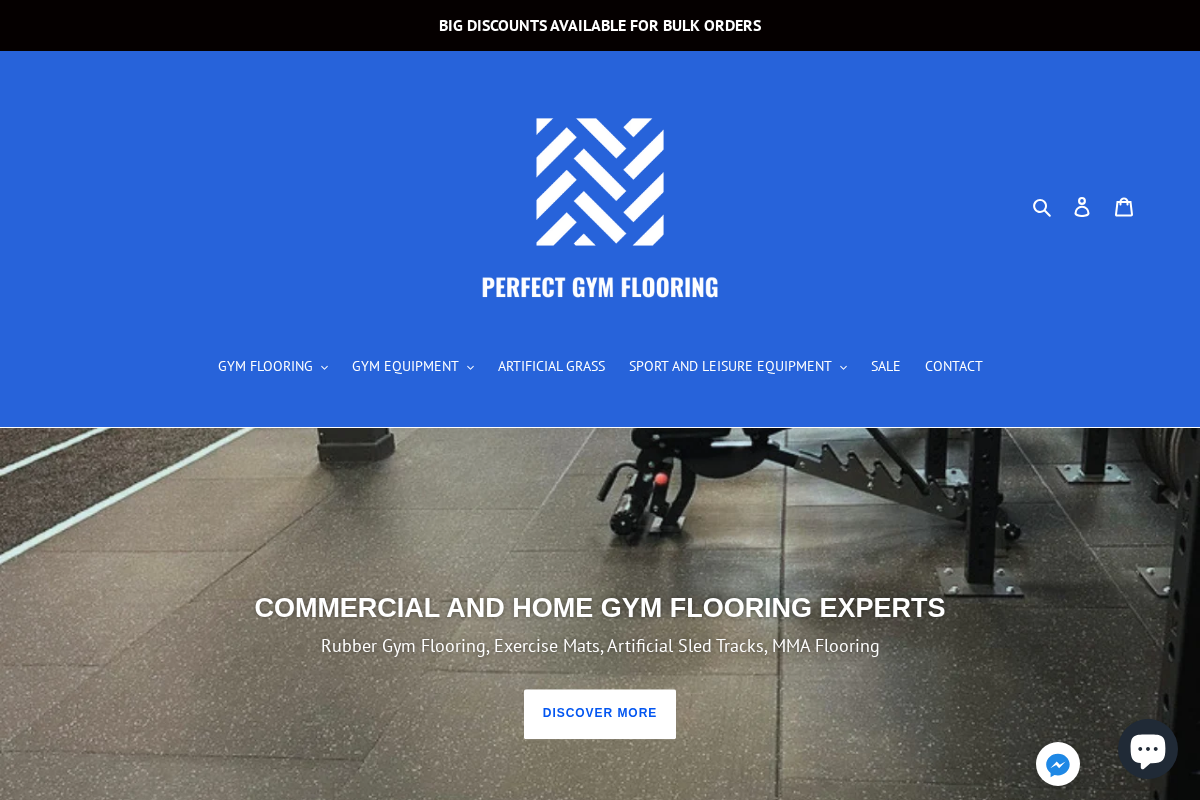 Perfect Gym Flooring homepage screenshot